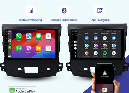 Mitsubishi Outlander CarPlay autoradio | 2008 t/m 2012 | Denago DNG-A170 | 9 inch | Android 13 | Draadloos CarPlay & Android Auto