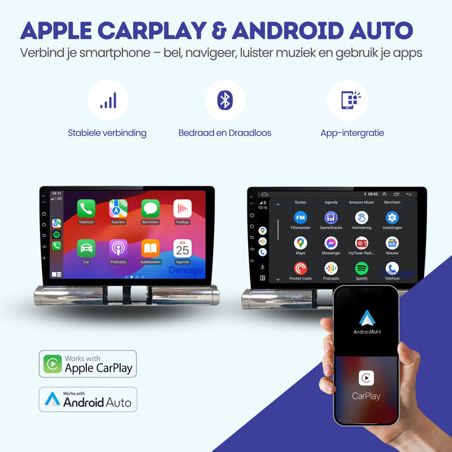 Citroën C3 CarPlay autoradio | 2018 t/m 2024 | Denago DNG-A303 | 9 inch | Android 13 | Draadloos CarPlay & Android Auto | Low model