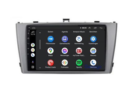 Toyota Avensis Autoradio | 2009 t/m 2014 | Android 13 & CarPlay