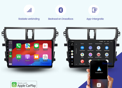 Suzuki Celerio CarPlay autoradio | 2015 t/m 2020 | Denago DNG-A157 | 9 inch | Android 13 | Draadloos CarPlay & Android Auto