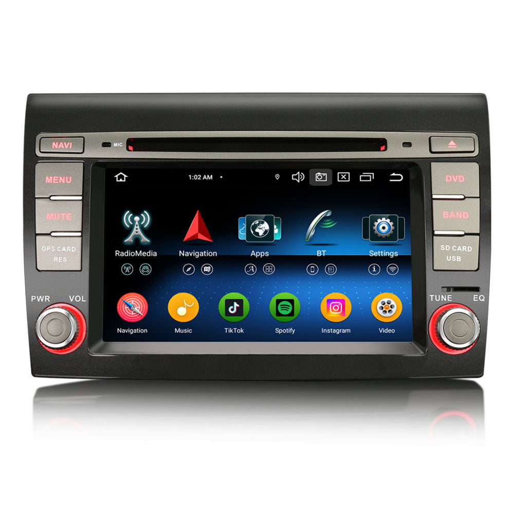 Fiat Bravo | CarPlay et Android Auto | autoradio | 2006 à 2017 | Android 14 | 4+64 Go