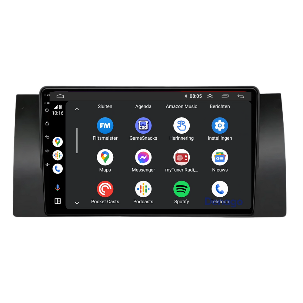 Radio de coche BMW X5 E53 CarPlay | 2000 a 2006 | Denago DNG-A44 | 9 pulgadas | Androide 13 | CarPlay inalámbrico y Android Auto