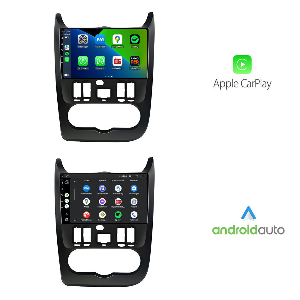 Dacia Logan | Androide 13 | Radio de coche | 2010 a 2013 | CarPlay y Android Auto