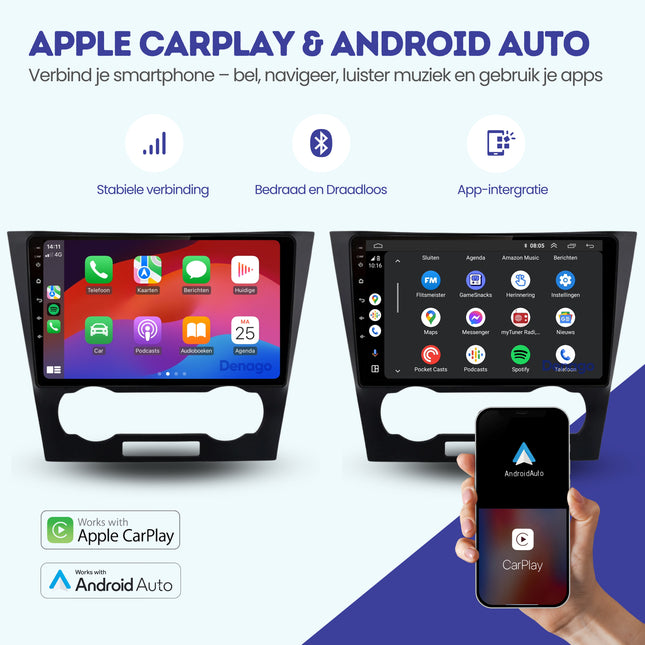 Chevrolet Epica CarPlay autoradio | 2006 t/m 2012 | Denago DNG-A131 | 9 inch | Android 13 | Draadloos CarPlay & Android Auto