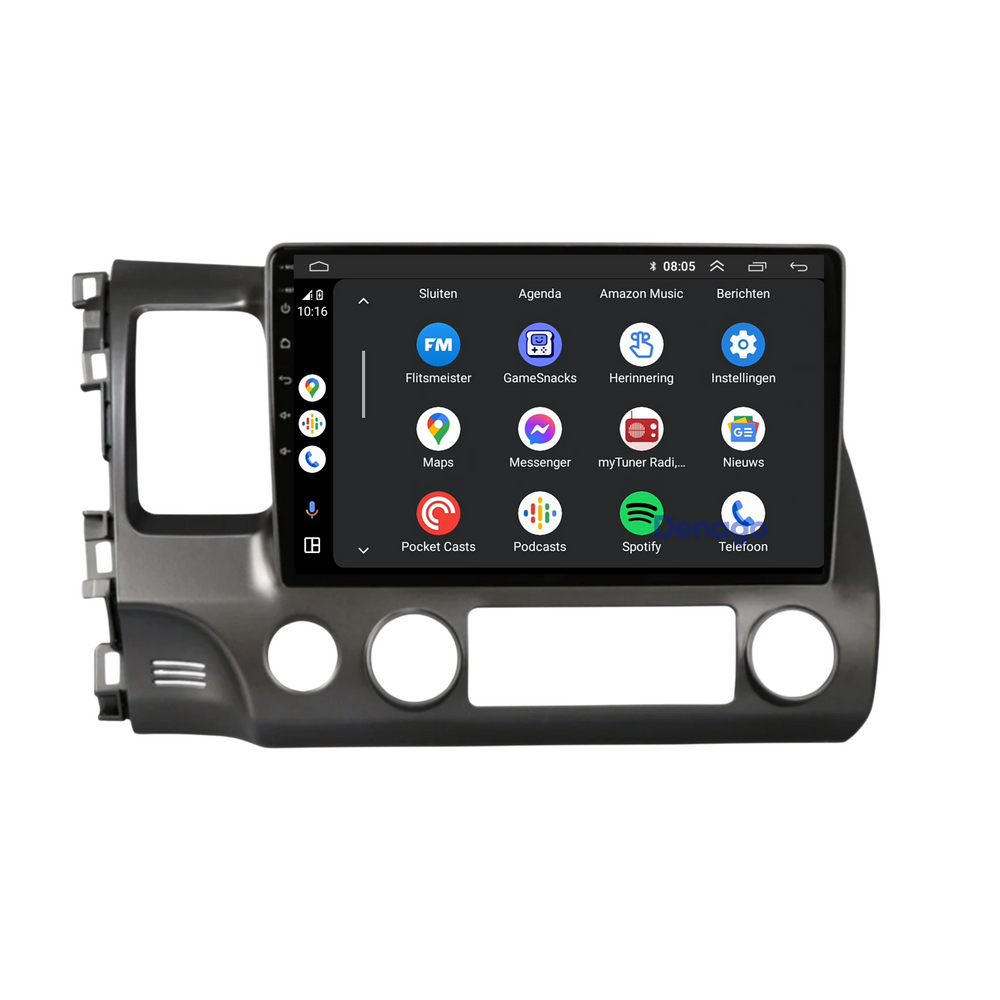 Radio para coche Honda Civic CarPlay | 2007 a 2011 | Denago DNG-A51 | 10 pulgadas | Androide 13 | CarPlay inalámbrico y Android Auto