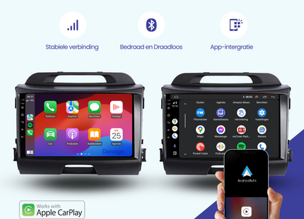 Kia Sportage Autoradio | 2010 t/m 2015 | Android 13 & CarPlay