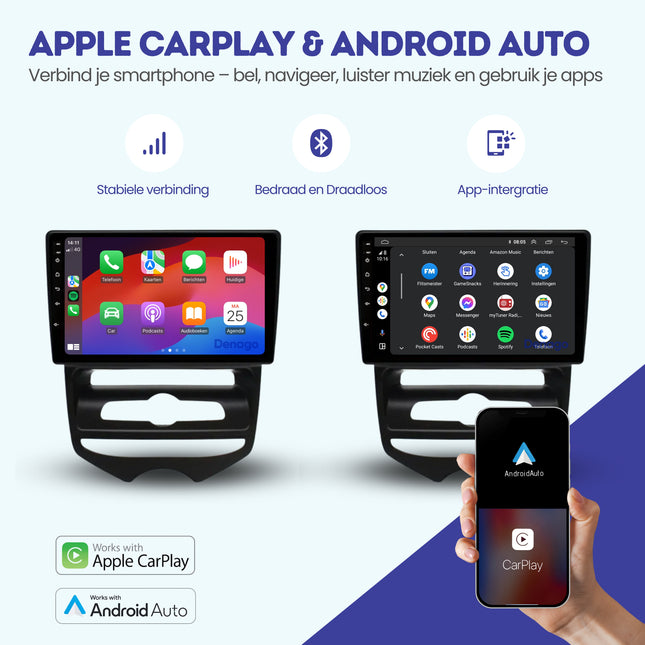 Radio de coche Hyundai IX20 CarPlay | 2010 a 2019 | Denago DNG-A347 | 9 pulgadas | Androide 13 | CarPlay inalámbrico y Android Auto