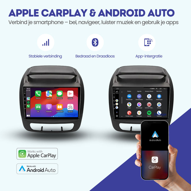 Kia Sorento CarPlay autoradio | 2013 t/m 2014 | Denago DNG-A304 | 9 inch | Android 13 | Draadloos CarPlay & Android Auto
