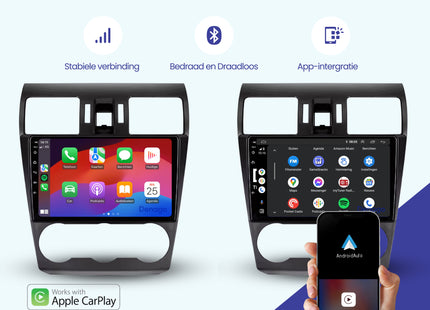 Subaru Forester CarPlay autoradio | 2014 t/m 2018 | Denago DNG-A90 | 9 inch | Android 13 | Draadloos CarPlay & Android Auto