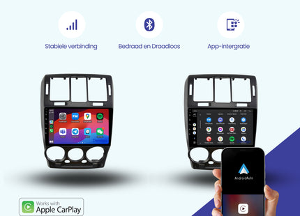 Hyundai Getz CarPlay autoradio | 2002 t/m 2011 | Denago DNG-A102 | 9 inch | Android 13 | Draadloos CarPlay & Android Auto