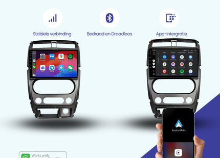 Suzuki Jimny CarPlay car radio | 2007 to 2012 | Denago DNG-A334 | 9 inch | Android 13 | Wireless CarPlay & Android Auto