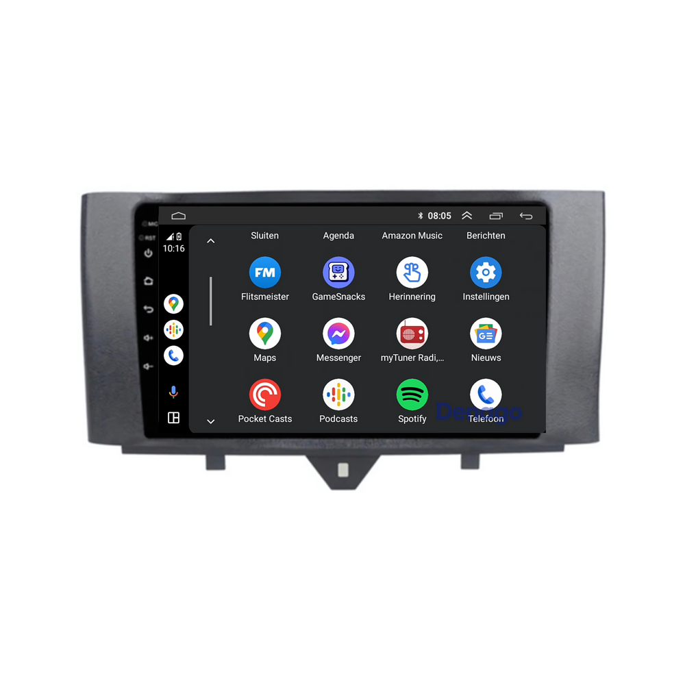 Radio para coche Smart Fortwo CarPlay | 2011 a 2015 | Denago DNG-A46 | 9 pulgadas | Androide 13 | CarPlay inalámbrico y Android Auto