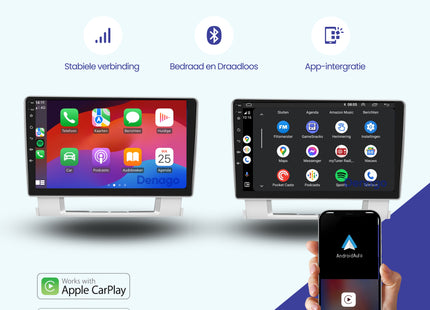 Opel Astra J CarPlay autoradio | 2009 t/m 2016 | Denago DNG-A280 | 9 inch | Android 13 | Draadloos CarPlay & Android Auto