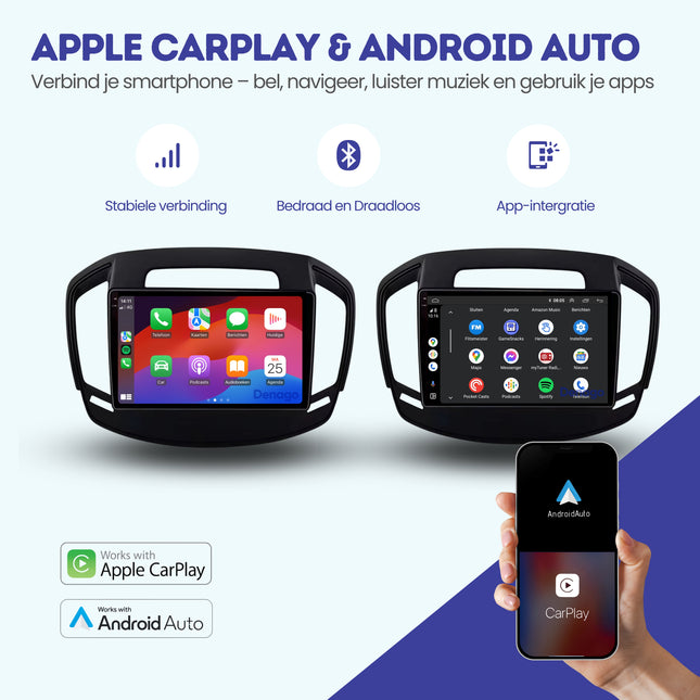 Opel Insignia CarPlay autoradio | 2008 t/m 2013 | Denago DNG-A271 | 9 inch | Android 13 | Draadloos CarPlay & Android Auto