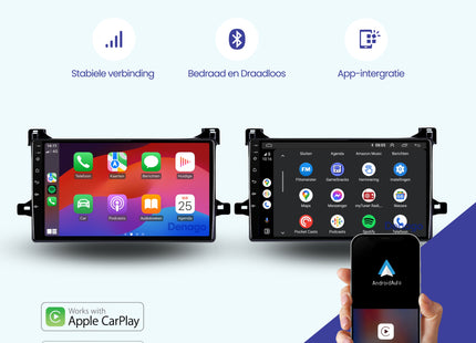 Toyota Prius CarPlay autoradio | 2016 t/m 2018 | Denago DNG-A311 | 9 inch | Android 13 | Draadloos CarPlay & Android Auto