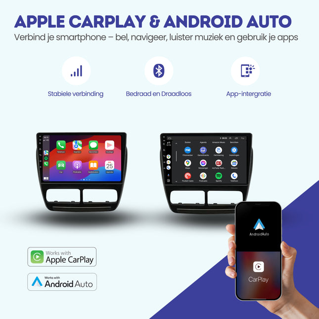 Fiat Doblo CarPlay autoradio | 2010 t/m 2014 | Denago DNG-A213 | 9 inch | Android 13 | Draadloos CarPlay & Android Auto