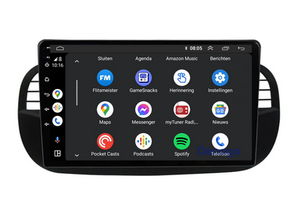 Fiat 500 | Autoradio | 2007 t/m 2015 | Android 13 & CarPlay
