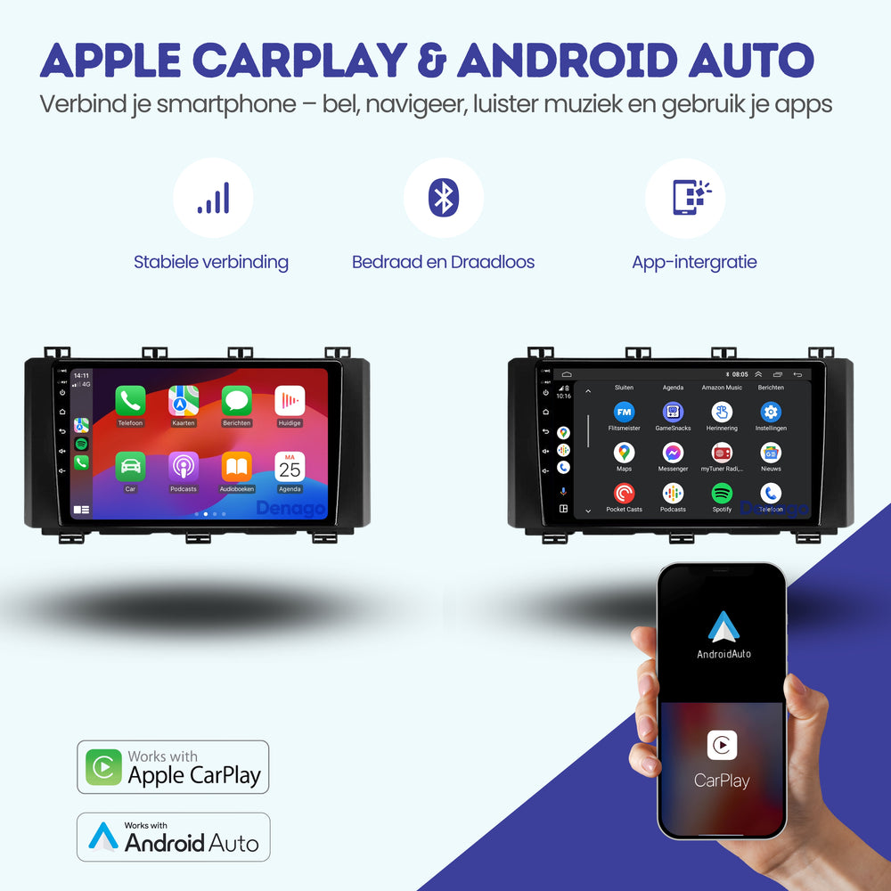 Radio coche Seat Ateca CarPlay | 2016 a 2020 | Denago DNG-A247 | 9 pulgadas | Androide 13 | CarPlay inalámbrico y Android Auto