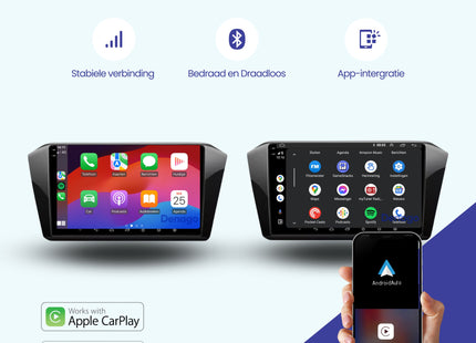 Volkswagen Passat CarPlay autoradio | 2014 t/m 2021 | Denago DNG-A284 | 9 inch | Android 13 | Draadloos CarPlay & Android Auto