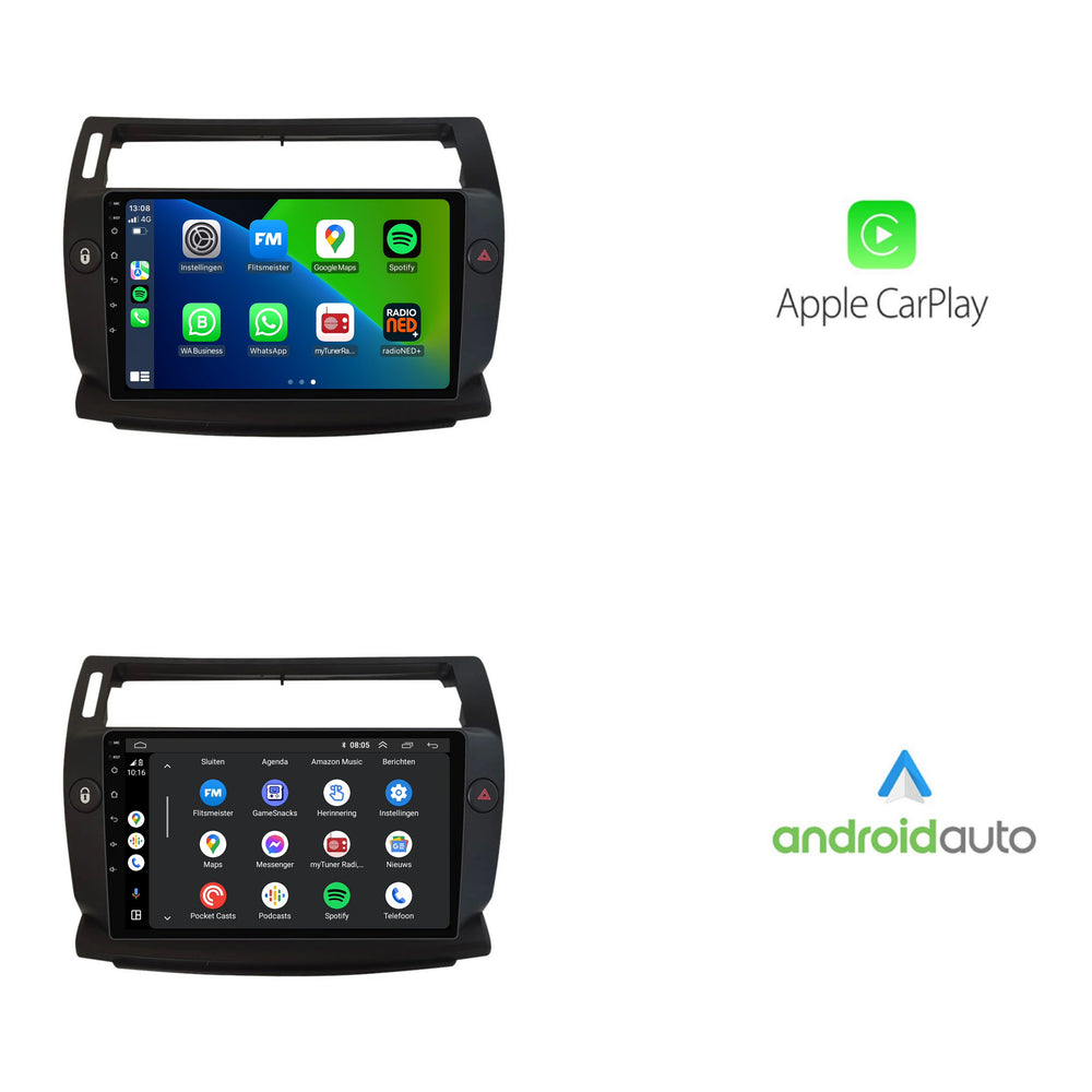 Citroën C4 | Androide 13 | Radio de coche | 2004 a 2013 | CarPlay y Android Auto