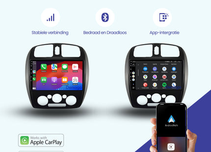 Mazda 323 CarPlay autoradio | 2003 t/m 2009 | Denago DNG-A300 | 9 inch | Android 13 | Draadloos CarPlay & Android Auto