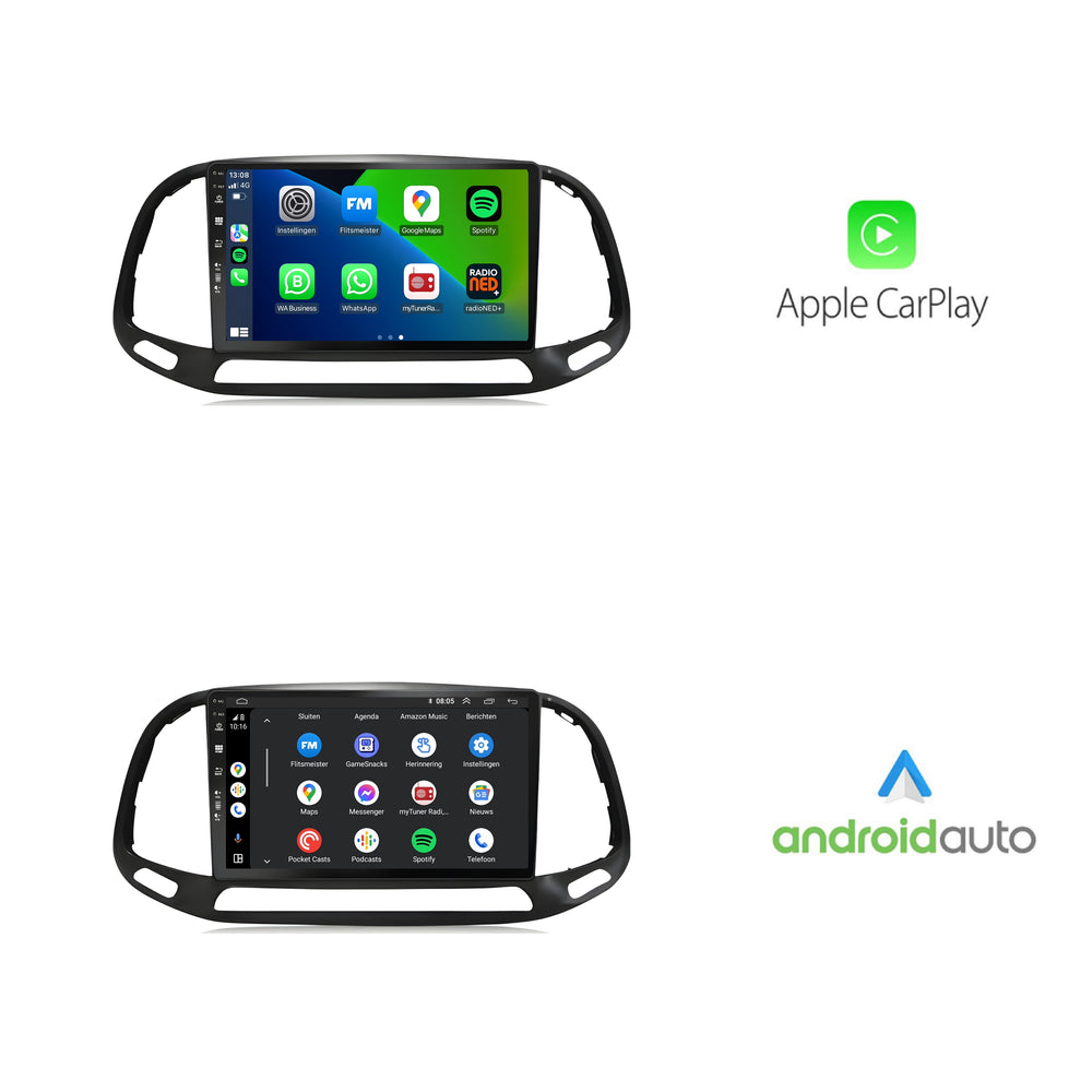 Fiat Doblo | Androide 13 | Radio de coche | 2015 a 2021 | CarPlay y Android Auto