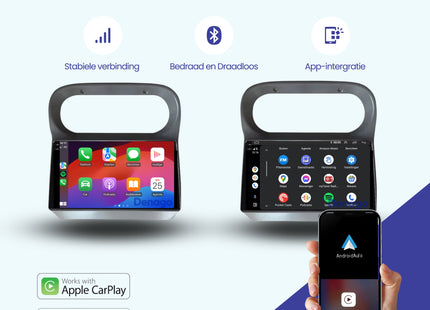 Renault Twingo CarPlay autoradio | 2005 t/m 2013 | Denago DNG-A302 | 9 inch | Android 13 | Draadloos CarPlay & Android Auto