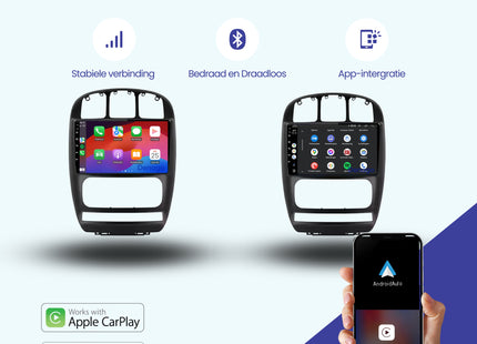Chrysler Voyager CarPlay autoradio | 2000 t/m 2012 | Denago DNG-A278 | 9 inch | Android 13 | Draadloos CarPlay & Android Auto