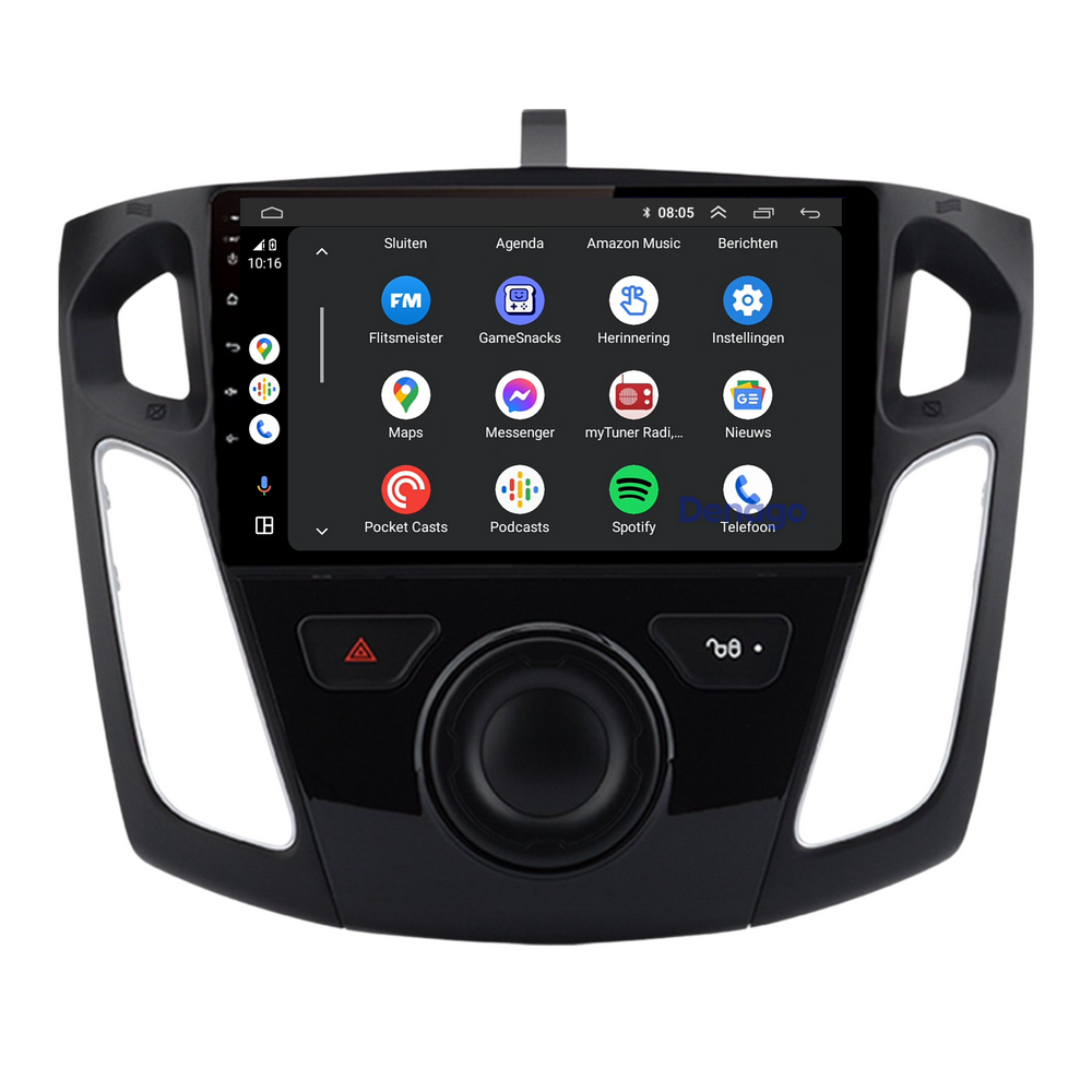 Radio para coche Ford Focus CarPlay | 2012 a 2017 | Denago DNG-A61 | 10 pulgadas | Androide 13 | CarPlay inalámbrico y Android Auto
