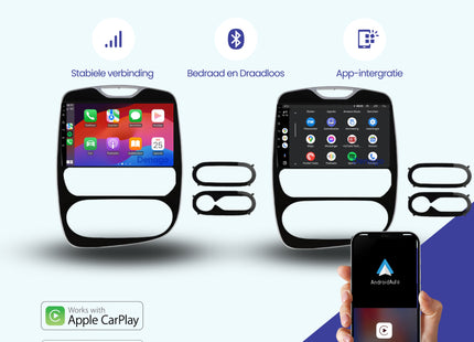 Renault Clio 4 CarPlay autoradio | 2016 t/m 2019 | Denago DNG-A257 | 10 inch | Android 13 | Draadloos CarPlay & Android Auto