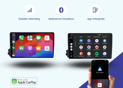 SsangYong Actyon CarPlay autoradio | 2005 t/m 2011 | Denago DNG-A250 | 9 inch | Android 13 | Draadloos CarPlay & Android Auto