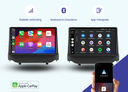 Ford EcoSport CarPlay autoradio | 2014 t/m 2017 | Denago DNG-A290 | 9 inch | Android 13 | Draadloos CarPlay & Android Auto