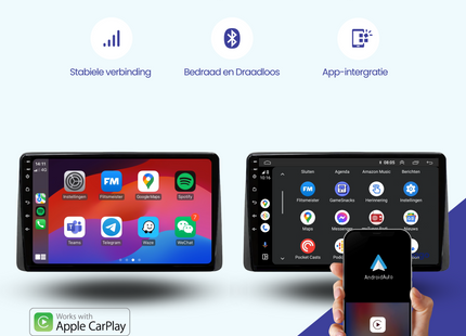 Dacia Duster CarPlay autoradio | Denago DNG-A93 | 9 inch | Android 13 | Draadloos CarPlay & Android Auto