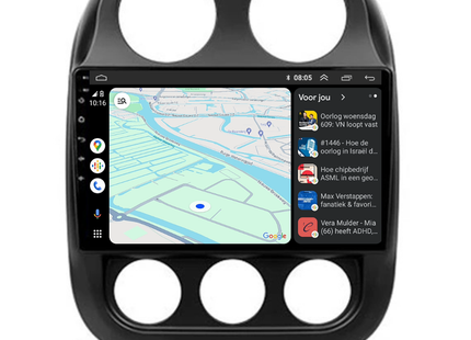 Jeep Compass | Android 13 | Autoradio | 2010 t/m 2016 | Carplay & Android Auto