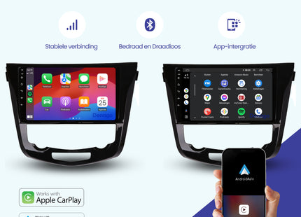 Nissan Qashqai CarPlay autoradio | 2014 t/m 2021 | Denago DNG-A106 | 10 inch | Android 13 | Draadloos CarPlay & Android Auto