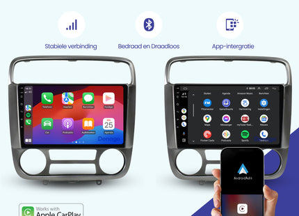 Honda Stream CarPlay autoradio | 2000 t/m 2006 | Denago DNG-A138 | 9 inch | Android 13 | Draadloos CarPlay & Android Auto