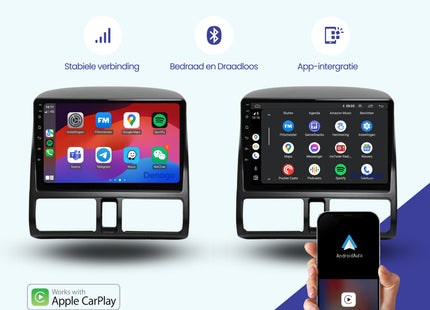 Honda CR-V CarPlay autoradio | 2002 t/m 2006 | Denago DNG-A99 | 9 inch | Android 13 | Draadloos CarPlay & Android Auto