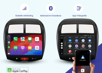 Mitsubishi ASX CarPlay autoradio | 2010 t/m 2015 | Denago DNG-A117 | 9 inch | Android 13 | Draadloos CarPlay & Android Auto