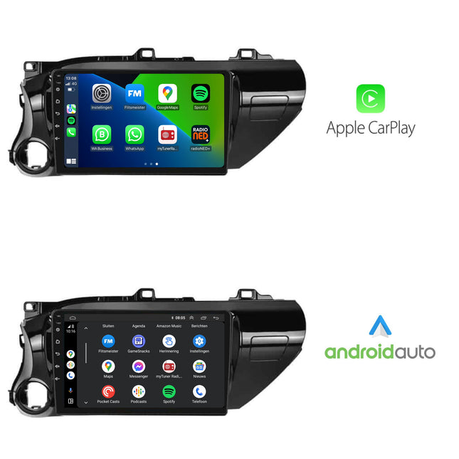 Toyota Hilux 8 | Android 13 | Autoradio | 2015 t/m 2020 | CarPlay & Android Auto