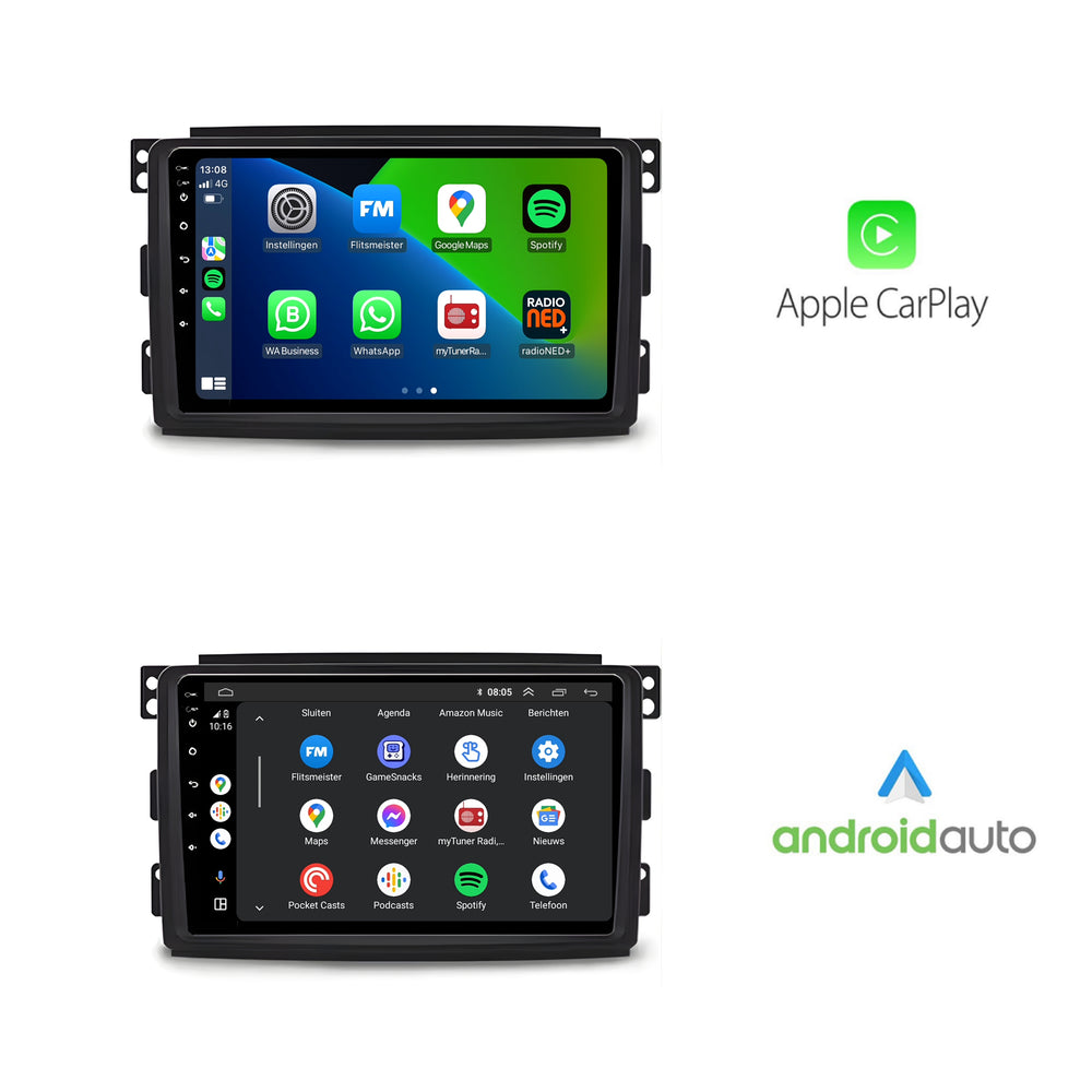 Smart Fortwo | Android 13 | Radio para coche | 2009 a 2015 | CarPlay & Android Auto