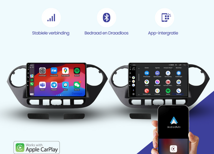 Hyundai i10 Autoradio | 2014 t/m 2017 | Android 13 & CarPlay