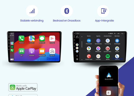 Fiat 500L CarPlay autoradio | 2012 t/m 2017 | Denago DNG-A133 | 9 inch | Android 13 | Draadloos CarPlay & Android Auto