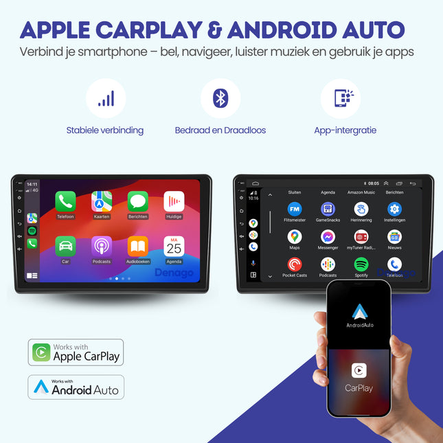 Fiat Ducato CarPlay autoradio | 2012 t/m 2021 | Denago DNG-A149 | 9 inch | Android 13 | Draadloos CarPlay & Android Auto