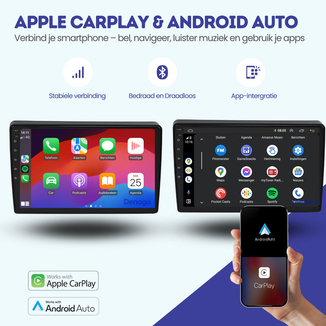 Radio para coche Ford Transit CarPlay | 2006 a 2014 | Denago DNG-A328 | 9 pulgadas | Android 13 | CarPlay inalámbrico & Android Auto
