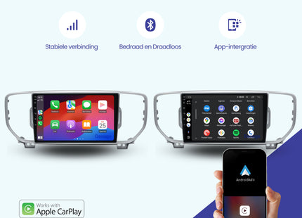 Kia Sportage CarPlay autoradio | 2016 t/m 2019 | Denago DNG-A111 | 9 inch | Android 13 | Draadloos CarPlay & Android Auto