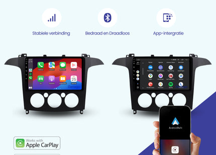 Ford S-Max CarPlay autoradio | 2006 t/m 2008 | Denago DNG-A136 | 9 inch | Android 13 | Draadloos CarPlay & Android Auto