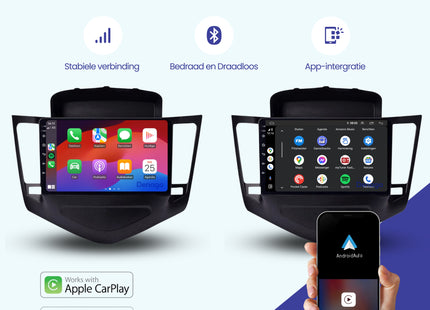 Chevrolet Cruze CarPlay autoradio | 2008 t/m 2012 | Denago DNG-A112 | 9 inch | Android 13 | Draadloos CarPlay & Android Auto