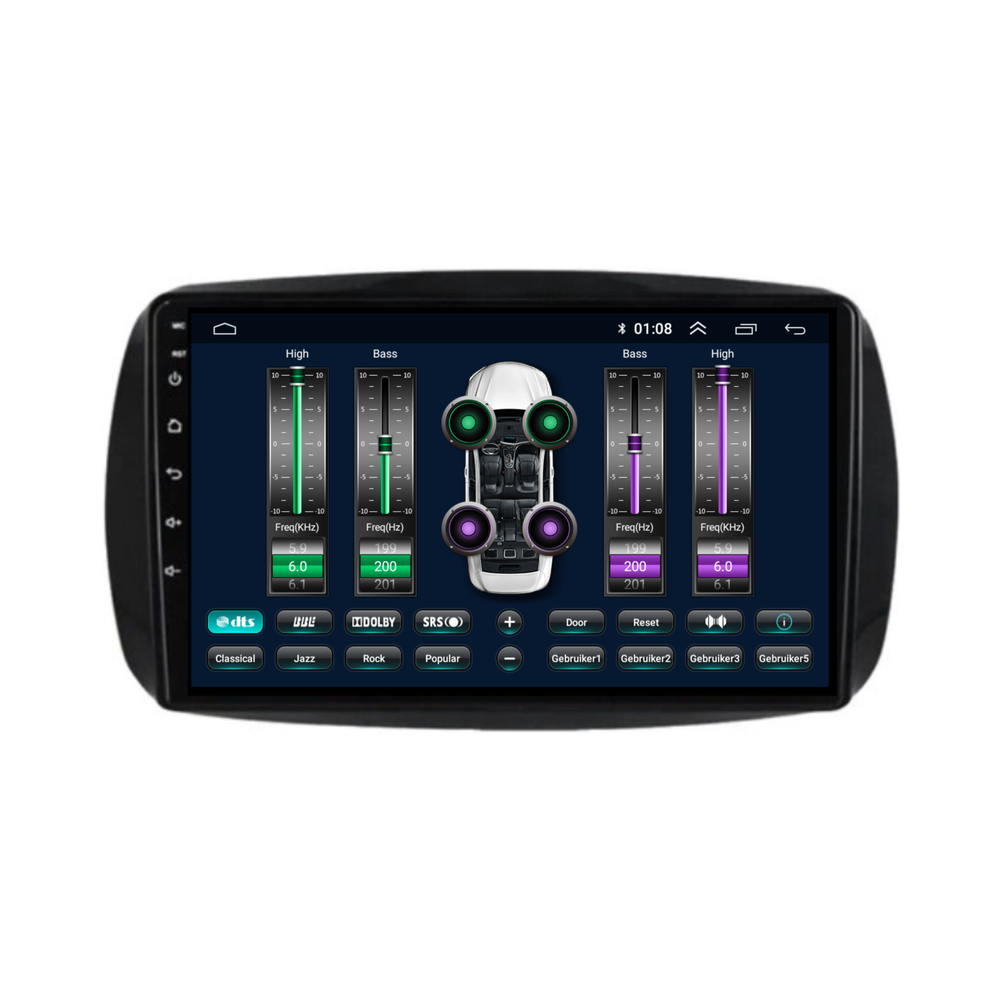 Smart Fortwo | Forfour | Android 13 | Autoradio | 2015 t/m 2019 | Carplay & Android Auto