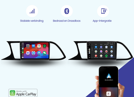 Seat Leon | Autoradio | 2013 t/m 2018 | Android 13 & CarPlay