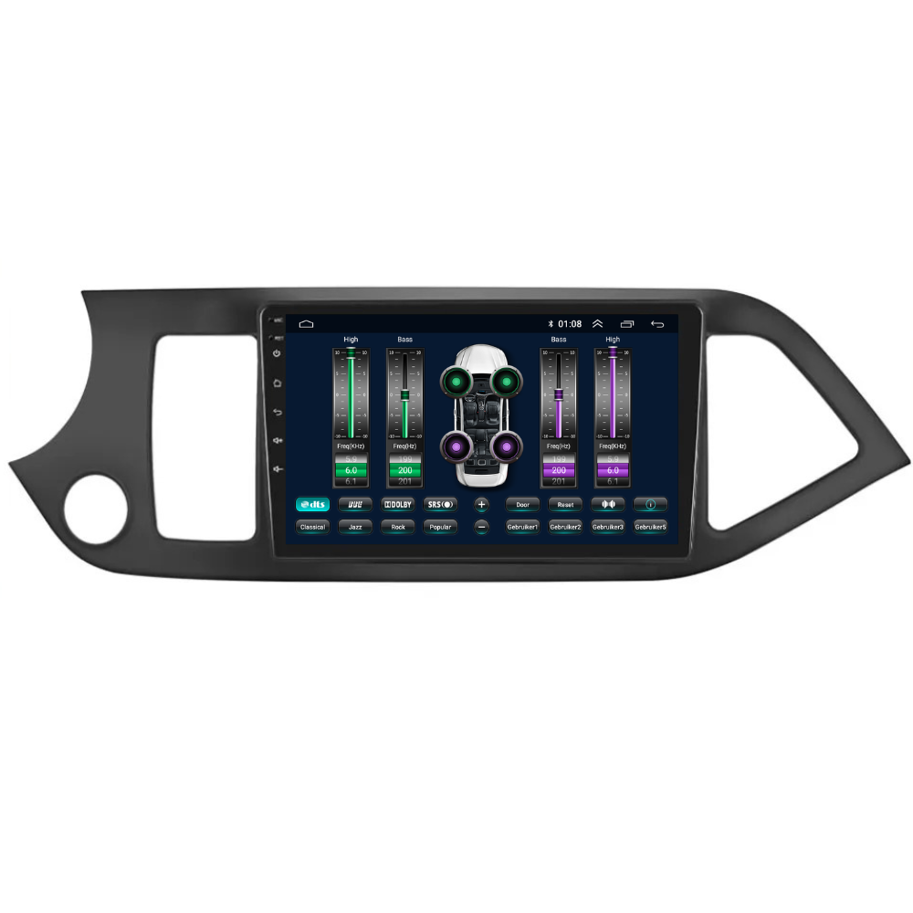 Kia Picanto Android 13 autoradio CarPlay Android Auto 2011-2016